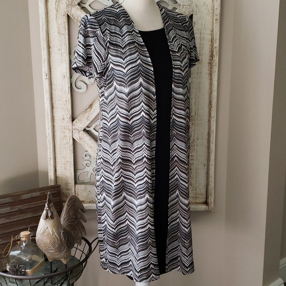 Perceptions Women's One-Piece Short Sleeve Knee Length Jacket Dress